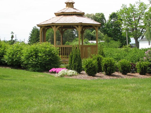 wooden octagon gazebo