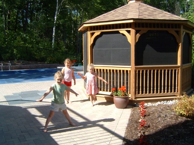 wooden octagon gazebo