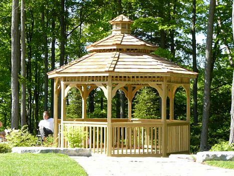 wooden octagon gazebo