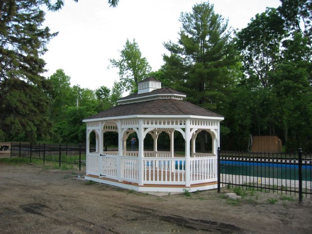 12 by 18 foot vinyl oval gazebo