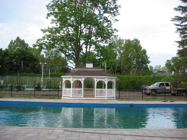 12 by 18 foot vinyl oval gazebo