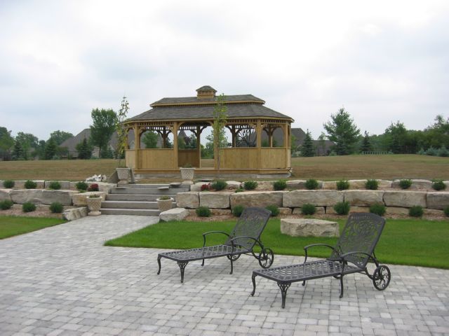 wooden 12 by 24 foot oval gazebo