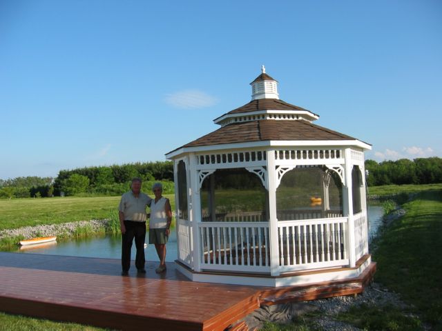 vinyl 14 foot octagon gazebo