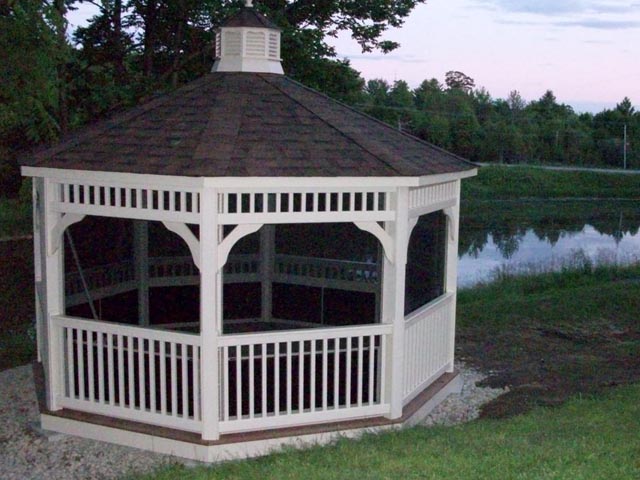 vinyl 16 foot octagon gazebo