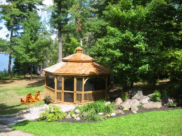 wooden 16 foot octagon gazebo