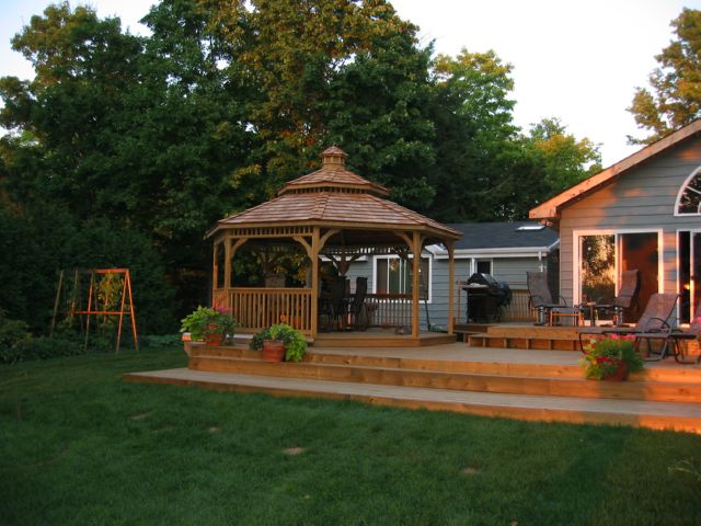 wooden 16 foot octagon gazebo