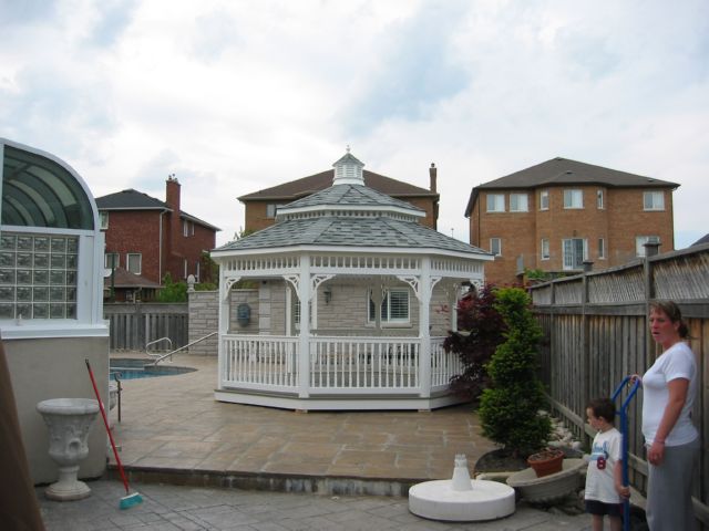 vinyl 16 foot octagon gazebo