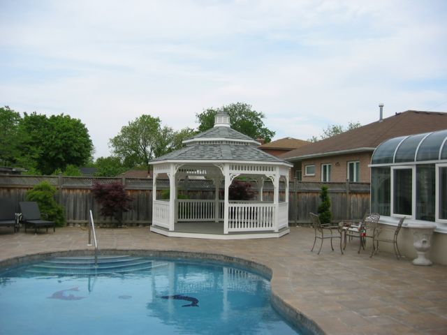 vinyl 16 foot octagon gazebo