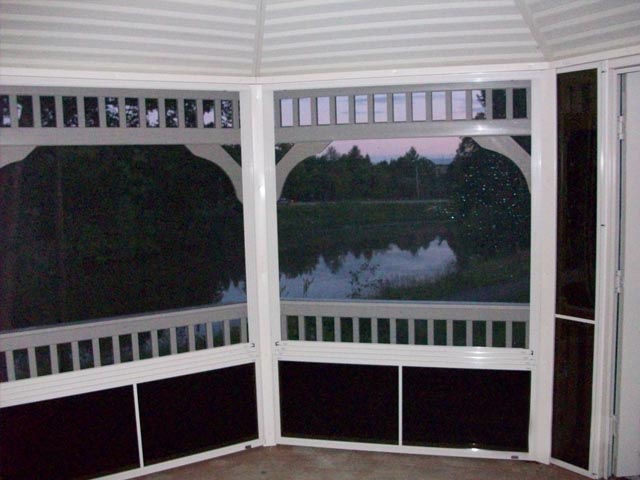 vinyl 16 foot octagon gazebo interior