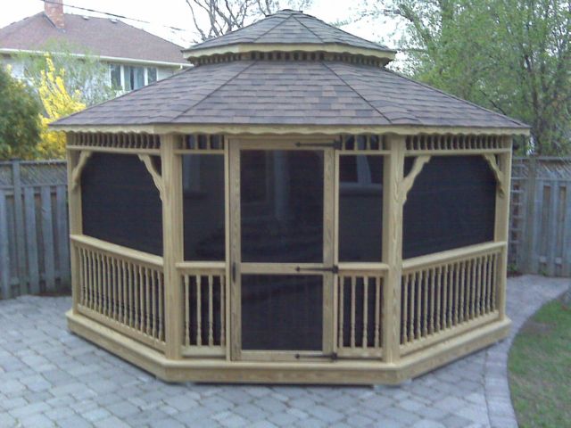 wooden octagon gazebo