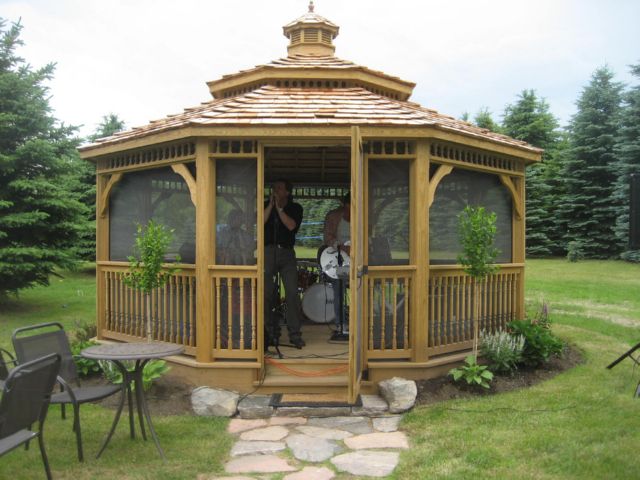 wooden 16 foot octagon gazebo