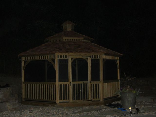 wooden octagon gazebo