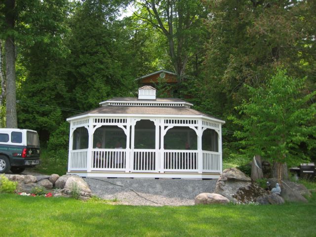 vinyl 12 by 20 foot oval gazebo