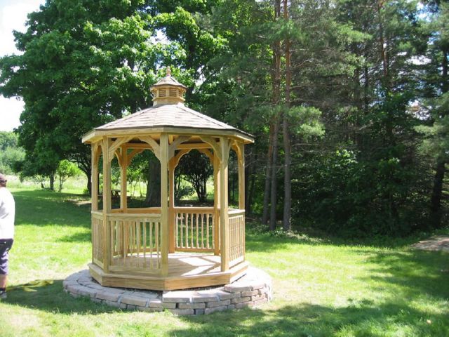 8 foot wooden octagon gazebo