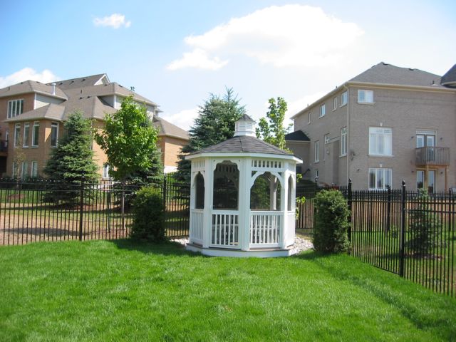 white vinyl 8 foot octagon gazebo