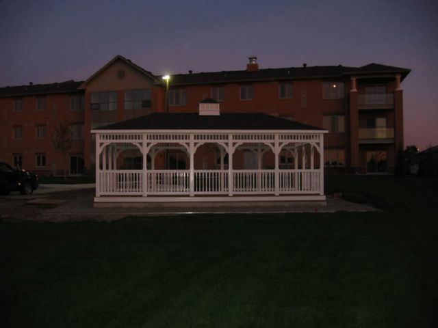 white vinyl rectangle gazebo