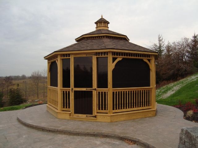 wooden octagon gazebo