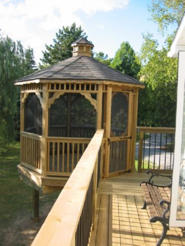 10 foot wooden octagon gazebo