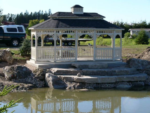 vinyl oval gazebo