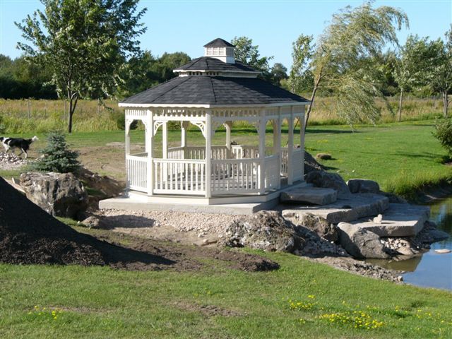 vinyl 12 by 20 foot oval gazebo