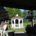 10 foot white vinyl octagon gazebo