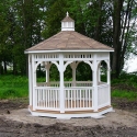 10 foot white vinyl octagon gazebo