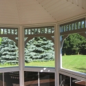 10 foot white vinyl octagon gazebo interior