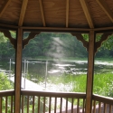 wooden 12 foot octagon gazebo interior
