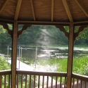 wooden 12 foot octagon gazebo interior