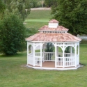 10 by 14 foot wooden oval gazebo