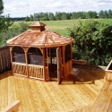 wooden 10 by 14 foot oval gazebo