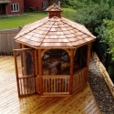 wooden 10 by 14 foot oval gazebo