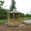 wooden 10 by 16 foot oval gazebo