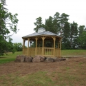 wooden 10 by 16 foot oval gazebo