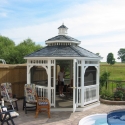 vinyl 12 foot octagon gazebo