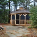 wooden 12 by 16 foot oval gazebo