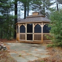 wooden 12 by 16 foot oval gazebo