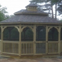 wooden 12 by 16 foot oval gazebo