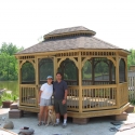 wooden 12 by 16 foot oval gazebo