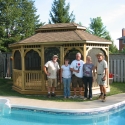 wooden 12 by 16 foot oval gazebo