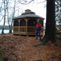 wooden 12 by 16 foot oval gazebo