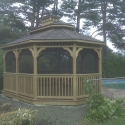 wooden 12 by 16 foot oval gazebo