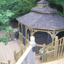 wooden 12 by 16 foot oval gazebo