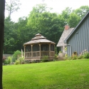 wooden 12 by 16 foot oval gazebo