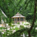 wooden 12 by 16 foot oval gazebo