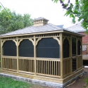 wooden 12 by 16 foot rectangle gazebo