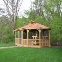 wooden 12 by 18 foot oval gazebo