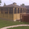 wooden 12 by 20 foot rectangle gazebo