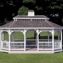 vinyl 12 by 20 foot oval gazebo