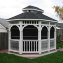 vinyl 16 foot octagon gazebo